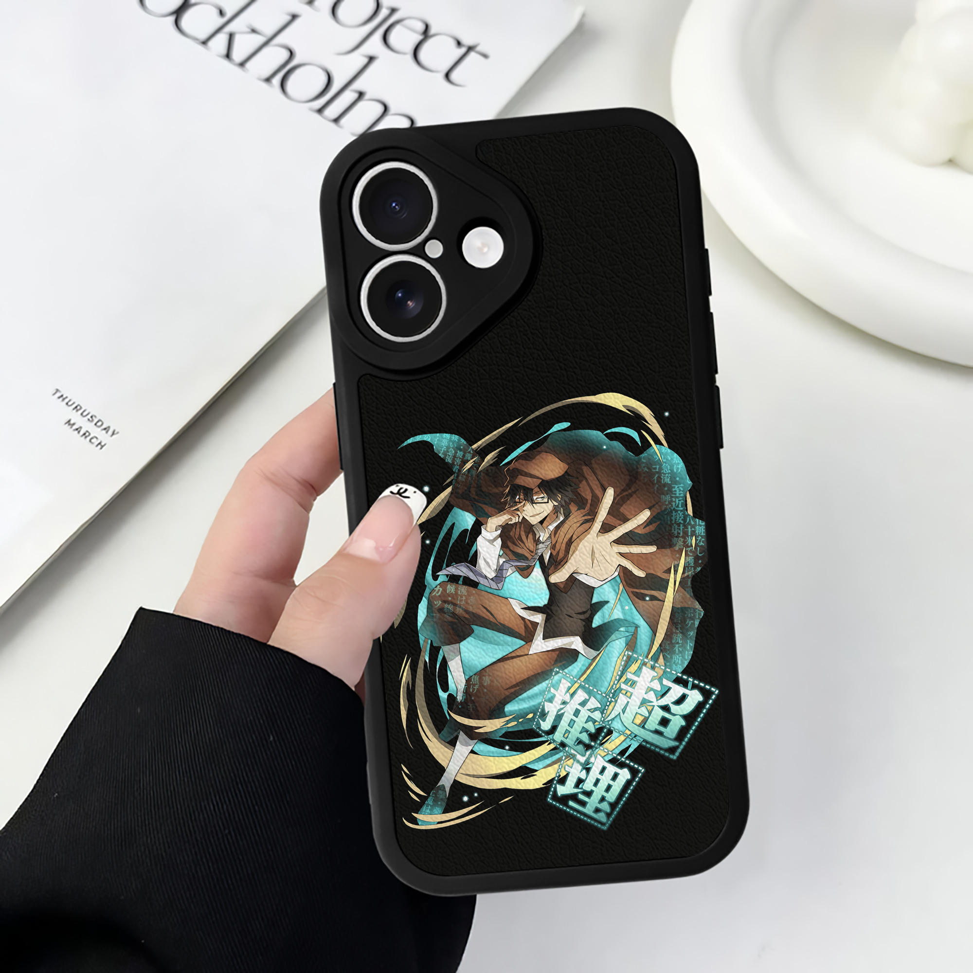 （画像用） 文豪ストレイドッグス Bungo Stray Dogs 【iPhone 16シリーズ対応】シリコンスマホケース（レザー調） 材質：シリコン
